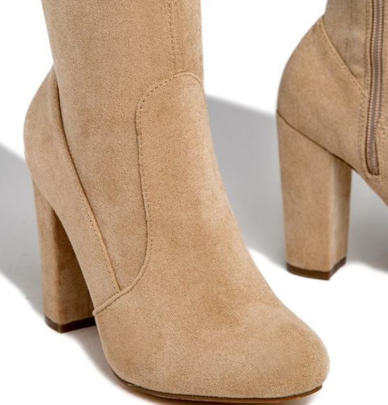 Isabella Nude Over The Knee Thigh High Boots - Picture 6 of 8